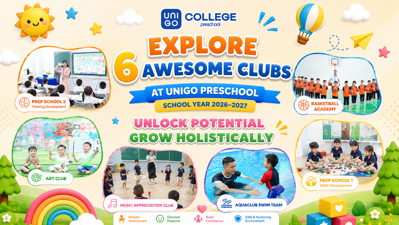 EXPLORE 6 CLUBS AT UNIGO PRESCHOOL FOR THE 2026–2027 SCHOOL YEAR: UNLOCK POTENTIAL, SUPPORT HOLISTIC DEVELOPMENT